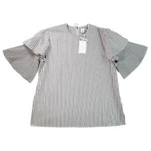 Second Sight Striped Bell Sleeve Top